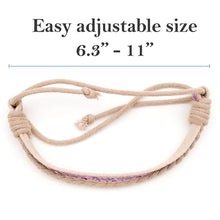 Pettsie Matching Friendship Bracelets, 2 Pack Set, Easy Adjustable, 100% Cotton