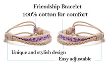 Pettsie Matching Friendship Bracelets, 2 Pack Set, Easy Adjustable, 100% Cotton