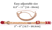 Red kitten collar with safety breakaway buckle and friendship bracelet for you