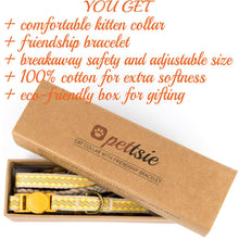 pettsie-yellow-breakaway-kitten-collar-friendship-bracelet-easy-adjustable-safe-calming-cotton-dapper-chic